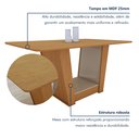 Ver imagem 5 de Mesa de Jantar Retangular 6 Lugares Tampo MDF 170cm Apogeu Marrom Amêndoa/Off White
