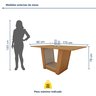 Mesa de Jantar Retangular 6 Lugares 170cm Tampo Mdf no Glass Apogeu - 9