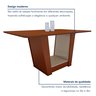 Mesa de Jantar Retangular 6 Lugares 170cm Tampo Mdf no Glass Apogeu - 4