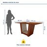 Mesa de Jantar Retangular 6 Lugares 170cm Tampo Mdf no Glass Apogeu - 9