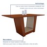 Mesa de Jantar Retangular 6 Lugares 170cm Tampo Mdf no Glass Apogeu - 6