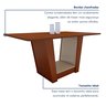 Mesa de Jantar Retangular 6 Lugares 170cm Tampo Mdf no Glass Apogeu - 5