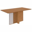 Ver imagem 1 de Mesa de Jantar Retangular 6 Lugares Tampo MDF 170cm Astrid Marrom Amêndoa Clean/Off White