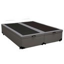 Ver imagem 4 de Cama Box Baú Queen Bipartido Sintético Sereneprime Cinza 158x198x44