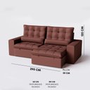 Ver imagem 3 de Sofá Retrátil e Reclinável Charge 02 Módulos 120 cm