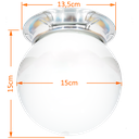 Ver imagem 2 de Plafon Colonial Chapa Branco Globo Transparente Retrô