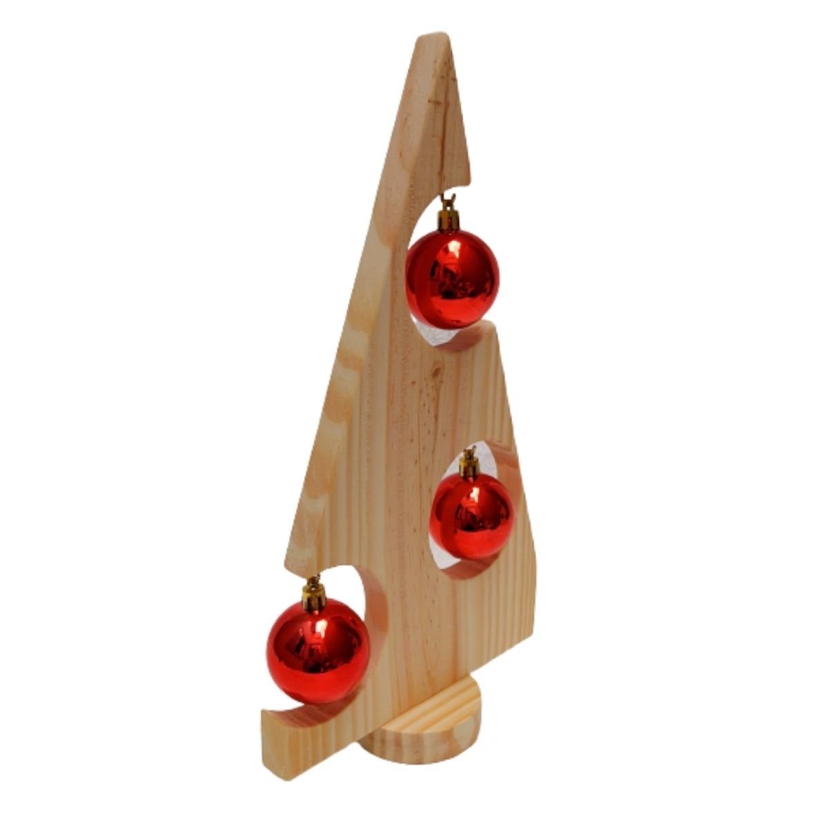 Arvore De Natal Pequena Mini Arvore de Mesa Com Bolinhas: Vermelha - 3