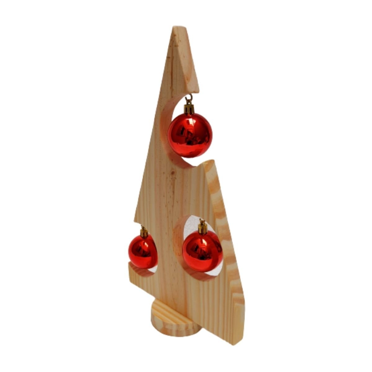 Arvore De Natal Pequena Mini Arvore de Mesa Com Bolinhas: Vermelha - 2
