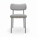 Ver imagem 5 de Kit 2 Cadeiras Sala de Jantar Lisa Pés Preto Linho Cinza m² - Monari Design