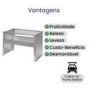 Ver imagem 7 de Churrasqueira Aço Galvanizado Montada Portátil Leve 30x40x24cm - Gudim
