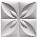 Ver imagem 2 de Forma 3D Gesso e Cimento ABS - Flor do Oriente 50x50
