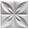 Forma 3D Gesso e Cimento ABS - Flor do Oriente 50x50 - 2