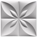 Ver imagem 2 de Forma 3D Gesso e Cimento ABS - Flor do Oriente 50x50