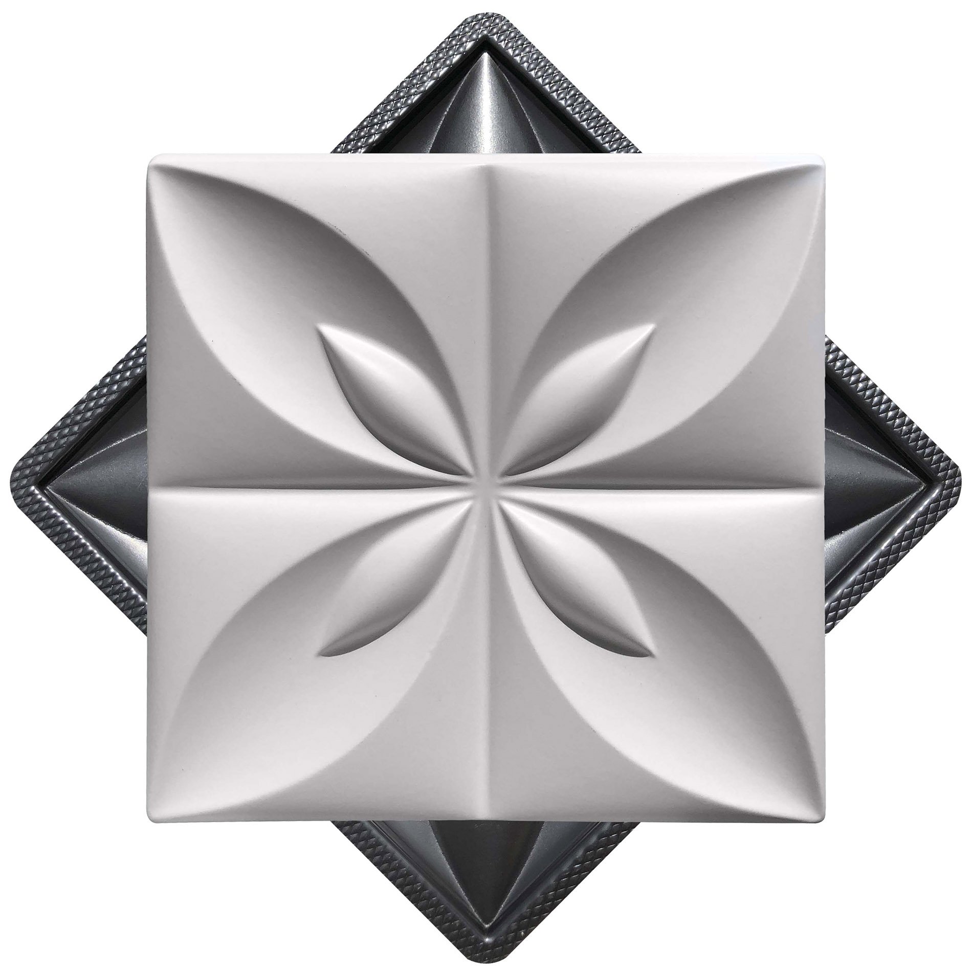 Forma 3D Gesso e Cimento ABS - Flor do Oriente 50x50 - 7