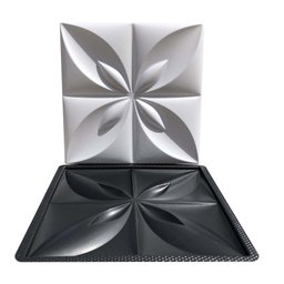 Forma 3D Gesso e Cimento ABS - Flor do Oriente 50x50 - 4