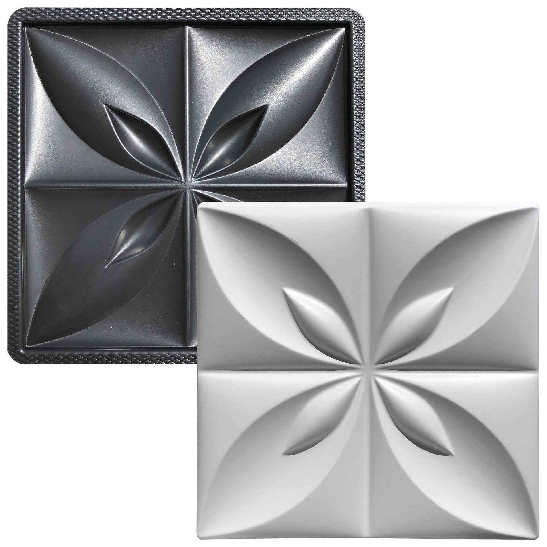 Forma 3D Gesso e Cimento ABS - Flor do Oriente 50x50 - 6