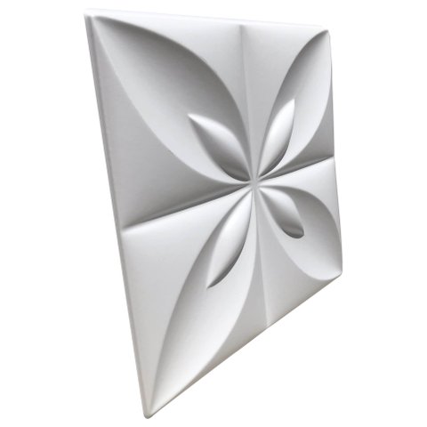 Forma 3D Gesso e Cimento ABS - Flor do Oriente 50x50