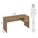 Ver imagem 2 de Mesa de Escritório Retangular com gavetas 1500 WebOffice Fresno
