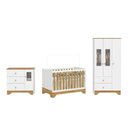 Ver imagem 2 de Quarto de Bebê Completo Guarda-roupa e Cômoda com Janelas e Berço 100% Mdf Ravy Espresso Móveis