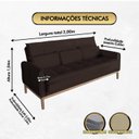 Ver imagem 2 de Sofá Cama Rivieira 2.00m - Marrom