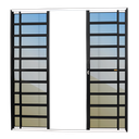 Ver imagem 1 de Porta de Correr Alumínio c/Traves.4F.210 x 200 V.Refl.Mix Preto Brimak