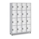 Ver imagem 1 de Armário Roupeiro Aço 16 Portas 191×130×41cm Volume C/ Tranca Cor:branco