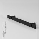 Ver imagem 2 de Porta Toalha Lavabo Suporte Cabideiro para Banheiro Toalheiro Grego Metal Preto Fosco Patmos