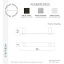 Ver imagem 4 de Porta Toalha Lavabo Suporte Cabideiro para Banheiro Toalheiro Grego Metal Preto Fosco Patmos