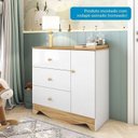 Ver mais imagens de Quarto de Bebê Completo Guarda-roupa e Cômoda e Berço Minicama 100% Mdf Ravy Espresso Móveis