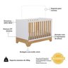 Quarto de Bebê Completo Guarda-roupa e Cômoda e Berço Minicama 100% Mdf Ravy Espresso Móveis - 4