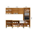 Ver imagem 3 de Cozinha Luana Modulada 5 Peças com Balcão P/ Pia 120cm sem Cuba - Cinammo/branco Aramóveis