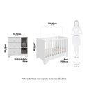 Ver imagem 3 de Quarto de Bebê Cômoda 1 Porta com Janela e Berço Minicama 100% Mdf Ravy Espresso Móveis