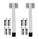 Ver imagem 1 de Suporte Mão Francesa 2 Un 30cm Branco Grapa de Parafusar Parede Granito Pia Banheiro Fixar Mármore