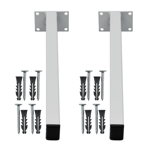 Suporte Mão Francesa 2 Un 30cm Branco Grapa de Parafusar Parede Granito Pia Banheiro Fixar Mármore