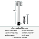 Ver imagem 2 de Suporte Mão Francesa 2 Un 30cm Branco Grapa de Parafusar Parede Granito Pia Banheiro Fixar Mármore