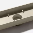 Ver imagem 2 de Kit 2 Ralo Oculto Linear Embutir 5x50 P/ Porcelanato Bege