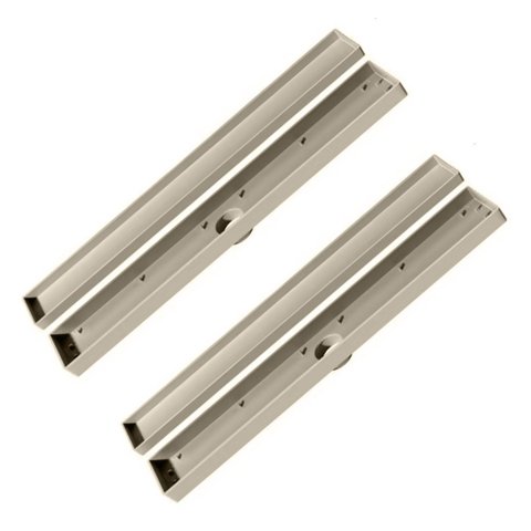 Kit 2 Ralo Oculto Linear Embutir 5x50 P/ Porcelanato Bege