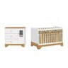 Quarto de Bebê Cômoda 1 Porta com Janela e Berço Minicama 100% Mdf Ravy Espresso Móveis - 2