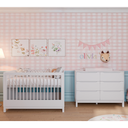Ver mais imagens de Quarto Bebê Berço Americano Cômoda e Guarda Roupa Infantil Branco Linha Cozy Quater