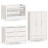Quarto Bebê Berço Americano Cômoda e Guarda Roupa Infantil Branco Linha Cozy Quater - 12