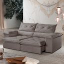 Ver imagem 1 de Sofá Retrátil e Reclinável Istambul Caixa Zero 2,40m Pillow de 15cm - Movenzo Estofados