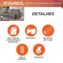 Ver imagem 4 de Sofá Retrátil e Reclinável Istambul Caixa Zero 2,40m Pillow de 15cm - Movenzo Estofados