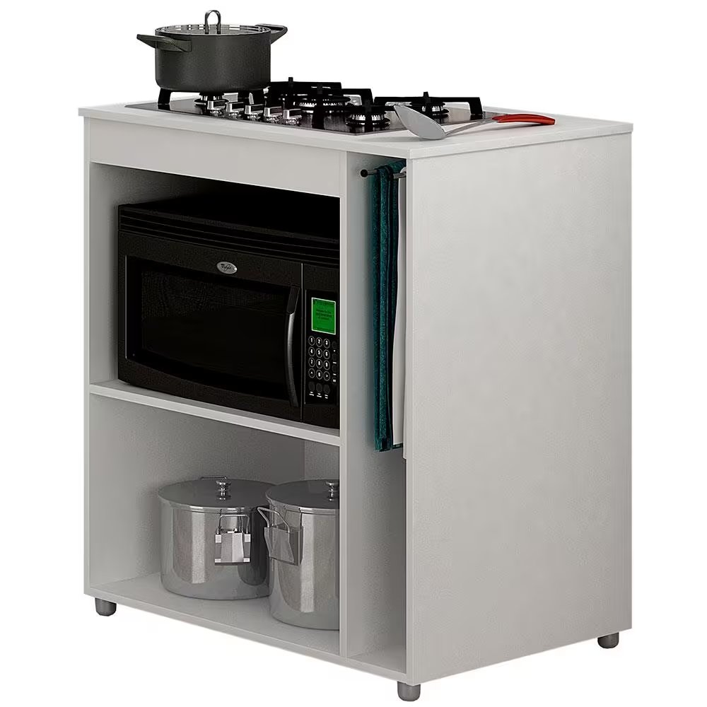 Balcão para Cooktop e Forno Bia Chf Móveis - Branco - 3