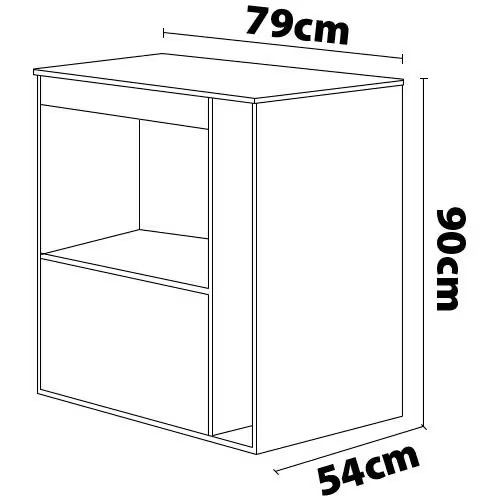 Balcão para Cooktop e Forno Bia Chf Móveis - Branco - 5