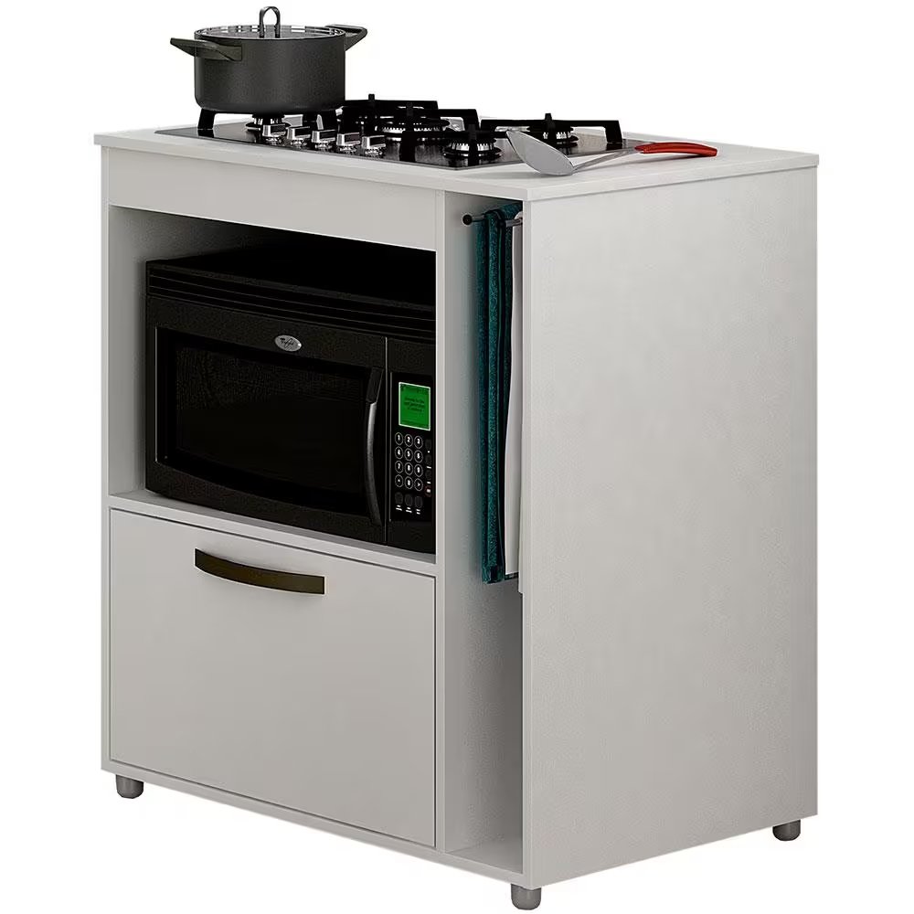 Balcão para Cooktop e Forno Bia Chf Móveis - Branco - 2