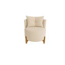 Ver imagem 2 de Kit Poltrona e Puff Luna Decorativa Curvo Orgânico Boucle Montanaris Decor