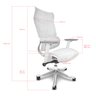 Cadeira Presidente Escritório Ergonômica Gogo Chair Go-404 - Branca - 5