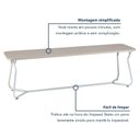 Ver imagem 5 de Banco Estilo Retrô 136cm x 42cm Vareta Branco