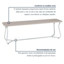 Ver imagem 7 de Banco Estilo Retrô 136cm x 42cm Vareta Branco