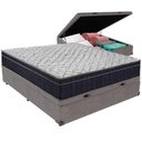 Ver imagem 1 de Cama Box Baú e Colchão Airtech 150 Espuma D45 Casal Ortobom Casal Cinza